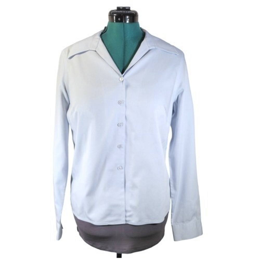 Jones Wear Essentials Light Blue Cotton Button Down Shirt Size 10‎ JJPXF077